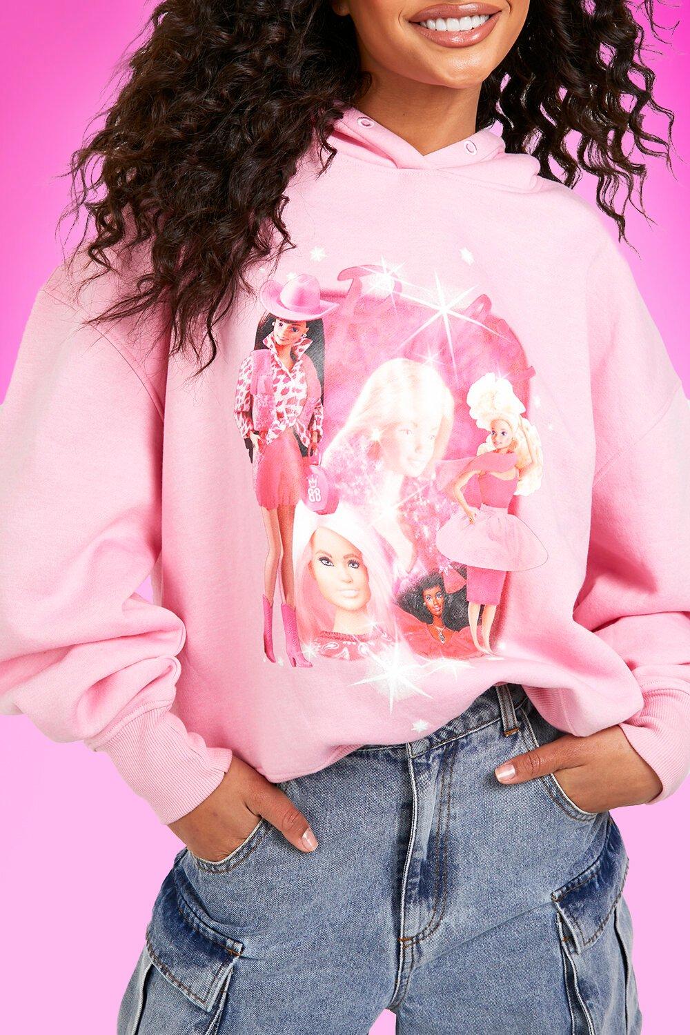 Pink hot sale barbie hoodie